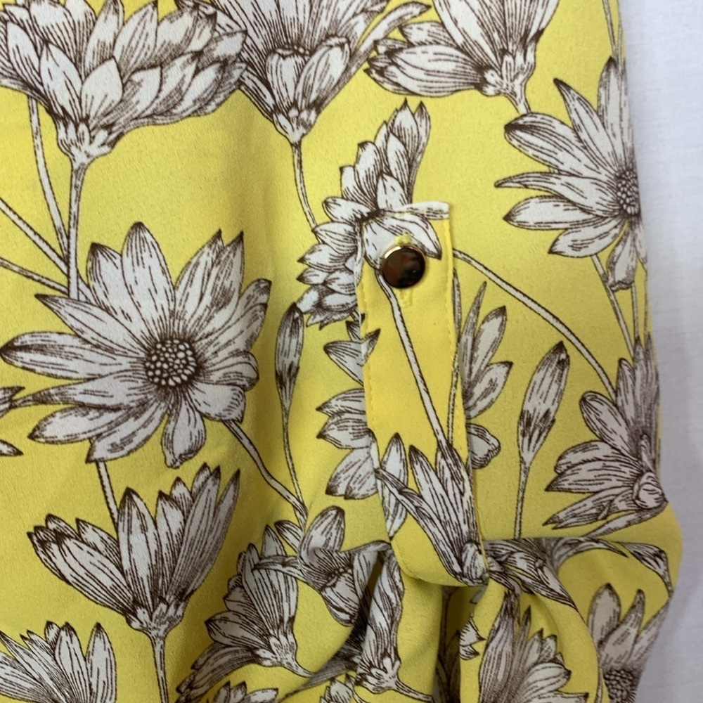 Cato Yellow Floral Blouse Plus 26/28W - Picture 3 of 7